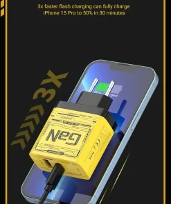 ⁦• شاحن USB-C بقوة 120 واط - شاحن سريع GaN مع تقنية PD⁩ - الصورة ⁦6⁩