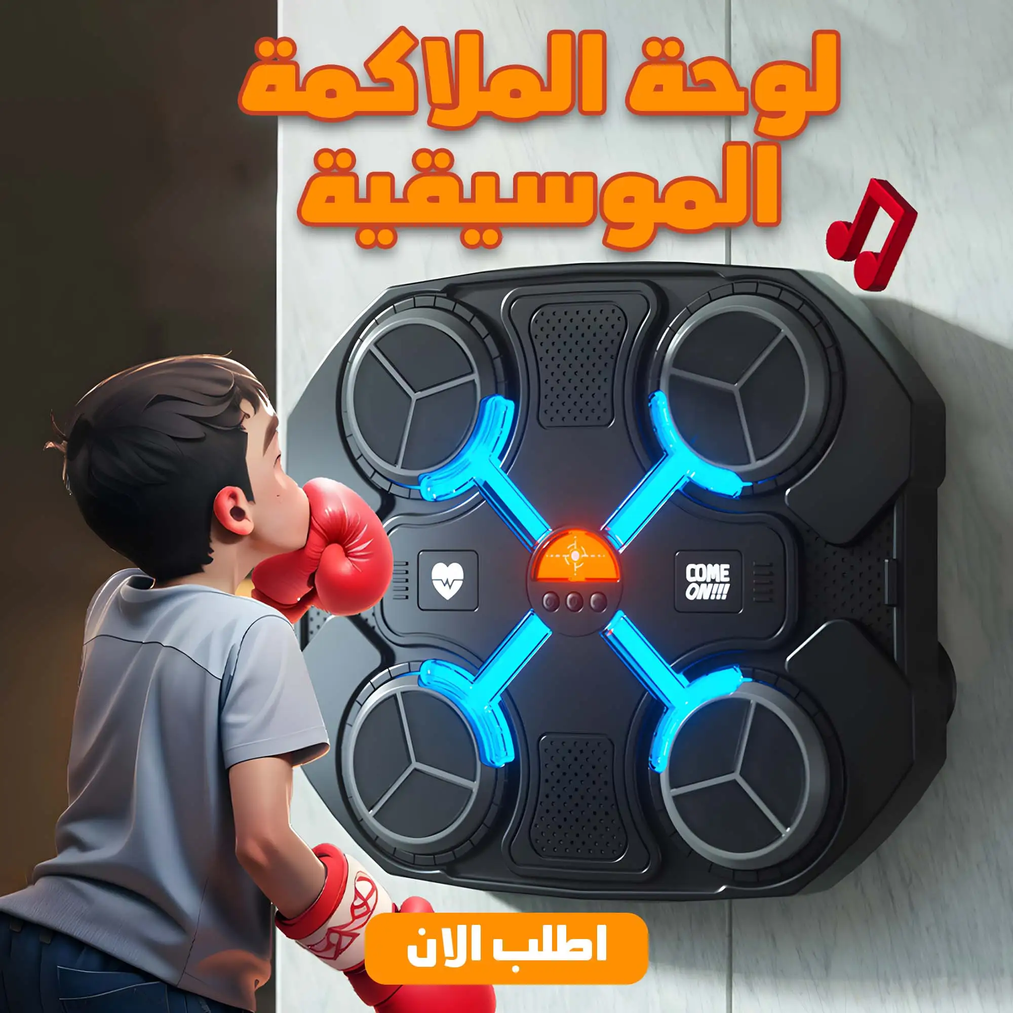 • لوحة الملاكمة الموسيقية اسود - الصورة 2