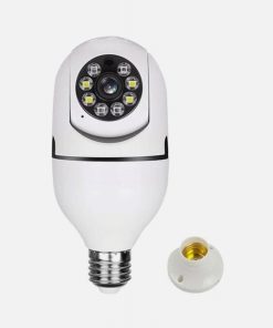 Alternative view of عرض 3 قطع كاميرا مراقبة ذكية WiFi 360 درجة، كاميرا لمبة بانورامية مزدوجة مع إنذار صوتي وتتبع حركة ورؤية ليلية